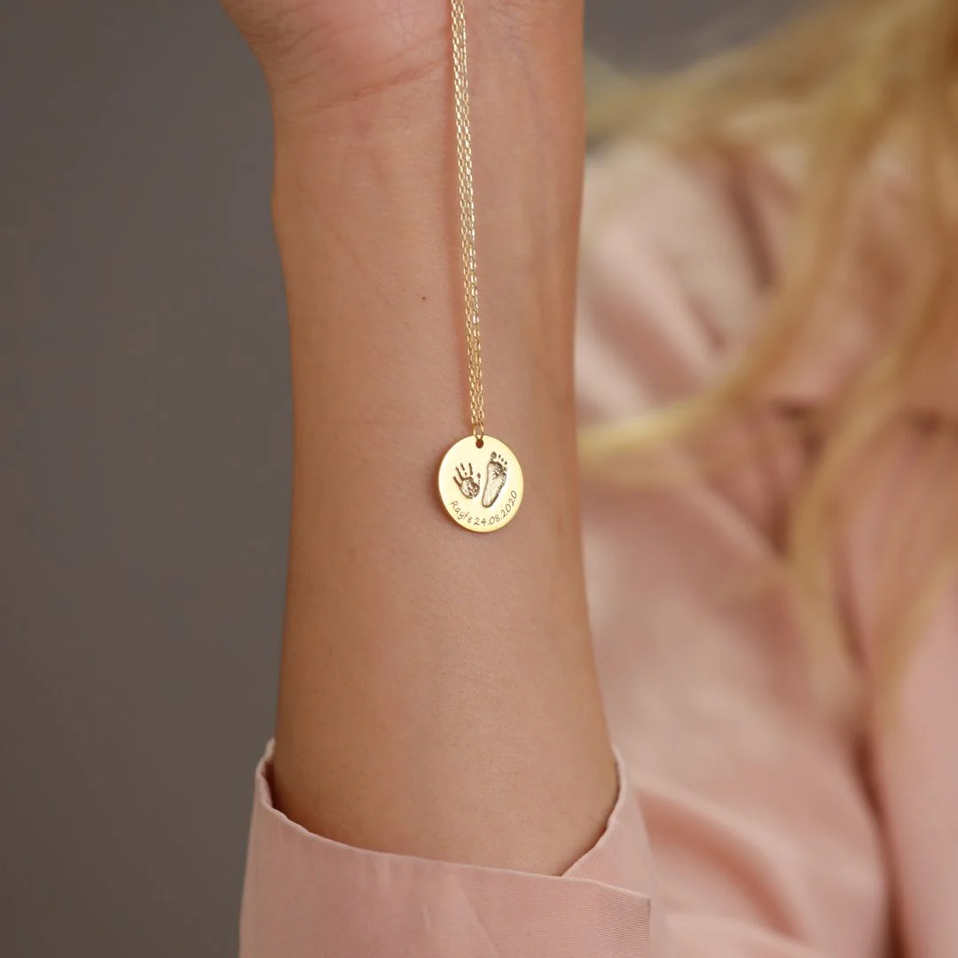 Baby Footprint Necklace - Image 4