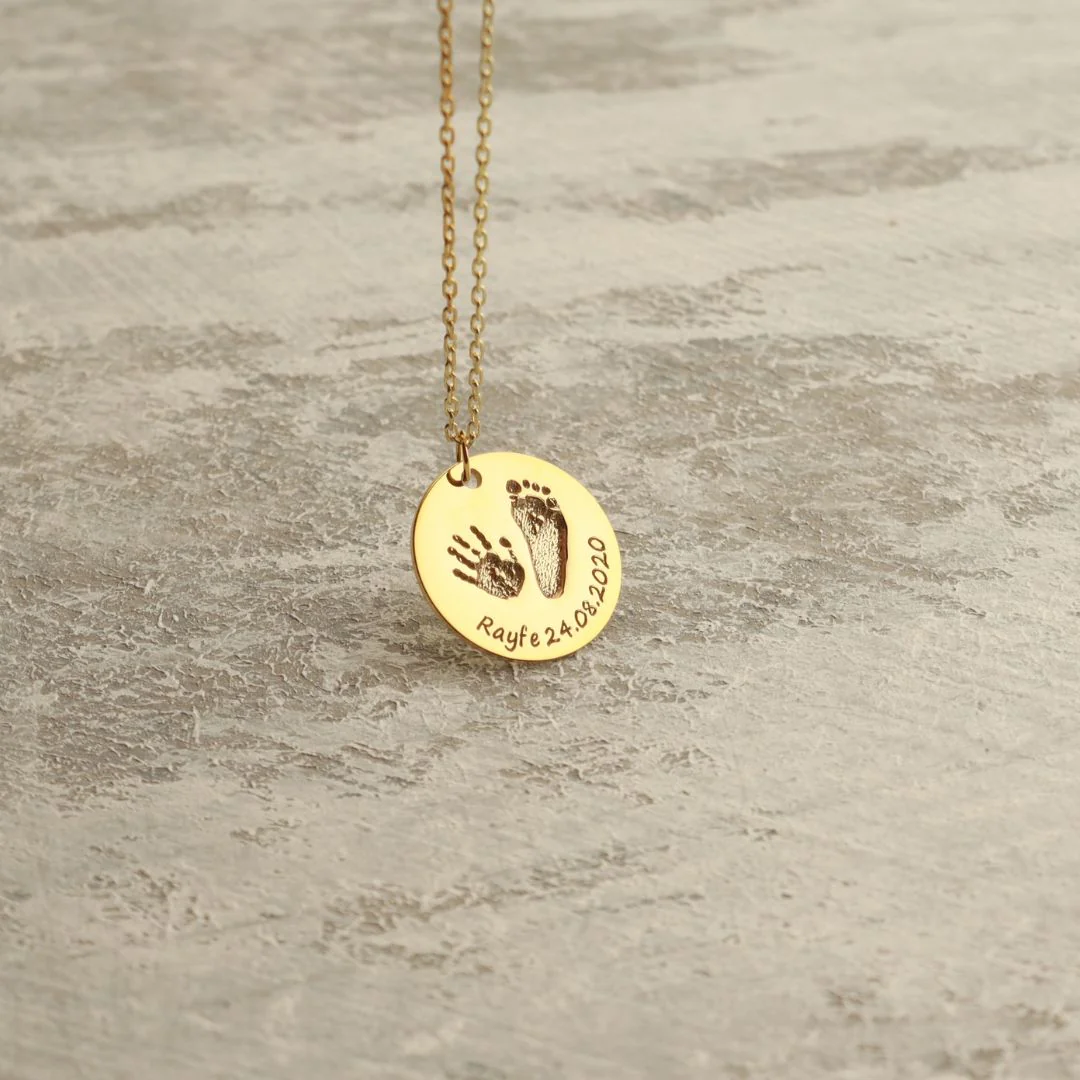 Baby Footprint Necklace - Image 6