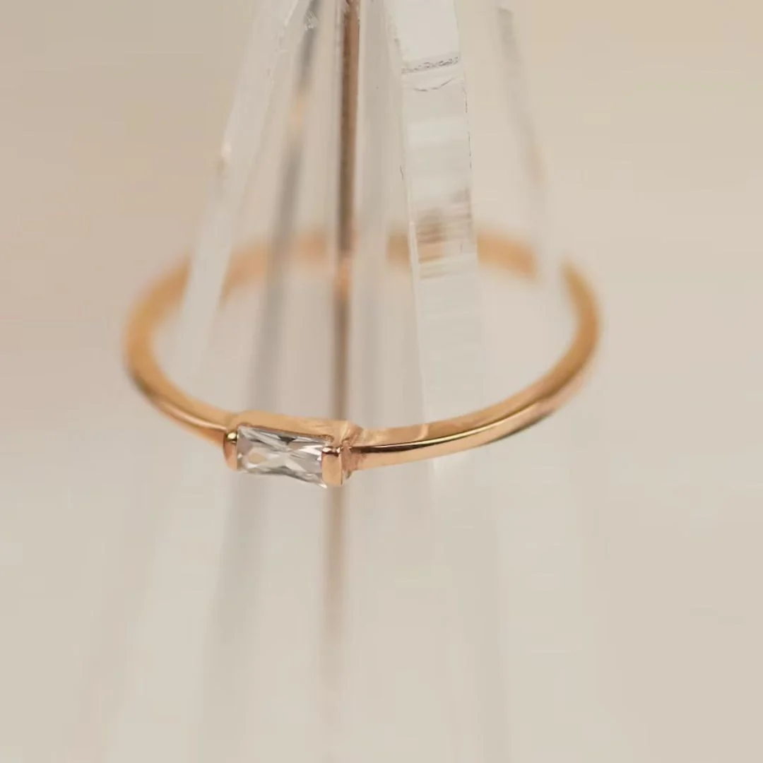 Baguette Birthstone Ring - Image 4