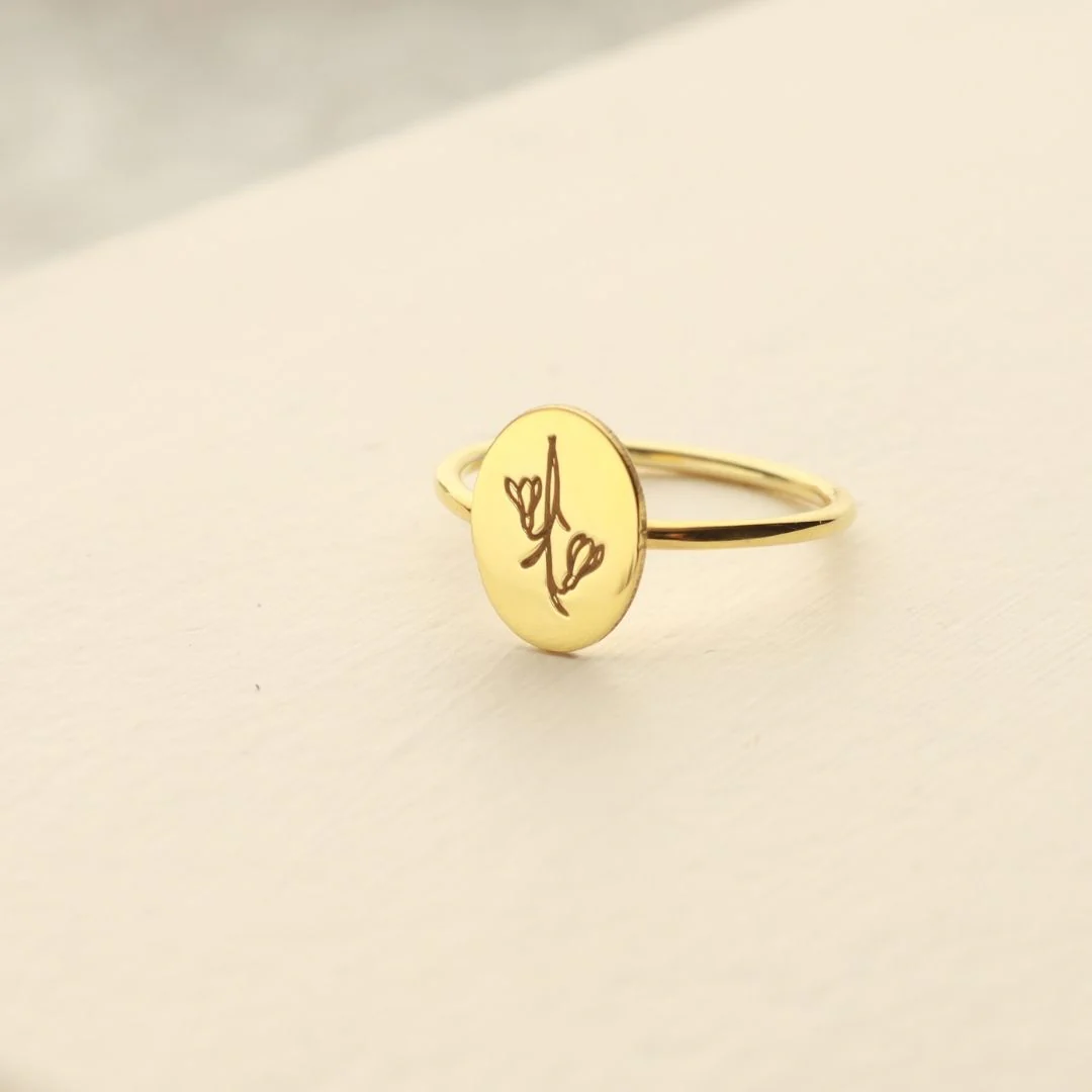 Birth Flower Ring - Image 3