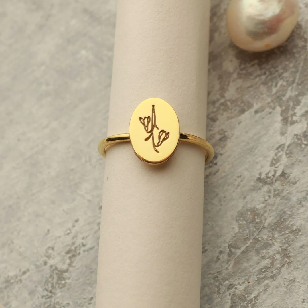 Birth Flower Ring - Image 6