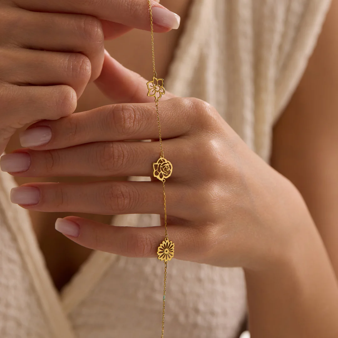 Custom Birth Flower Bracelet - Image 10