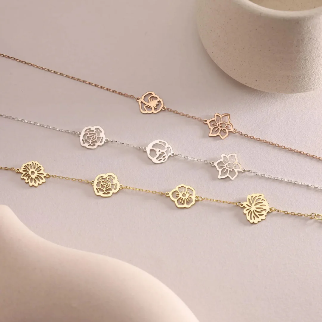 Custom Birth Flower Bracelet - Image 3