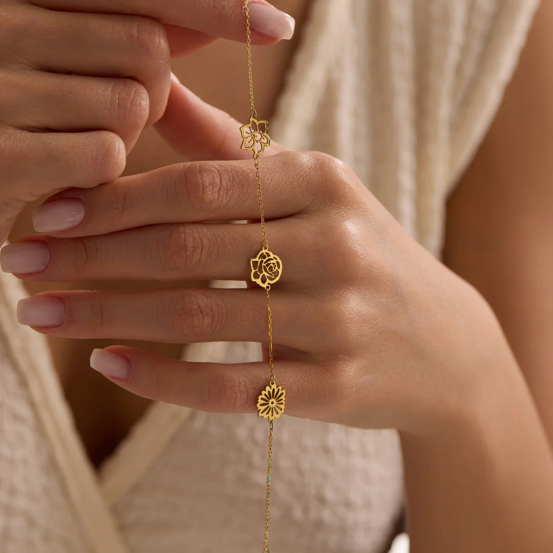 Custom Birth Flower Bracelet - Image 4