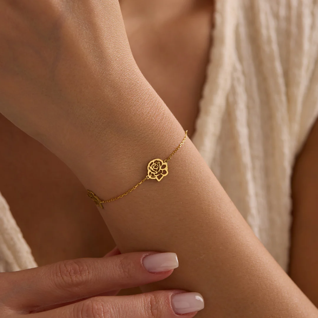 Custom Birth Flower Bracelet - Image 6