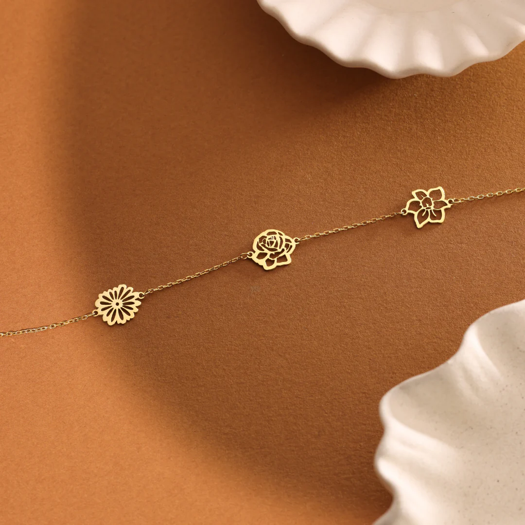 Custom Birth Flower Bracelet - Image 9
