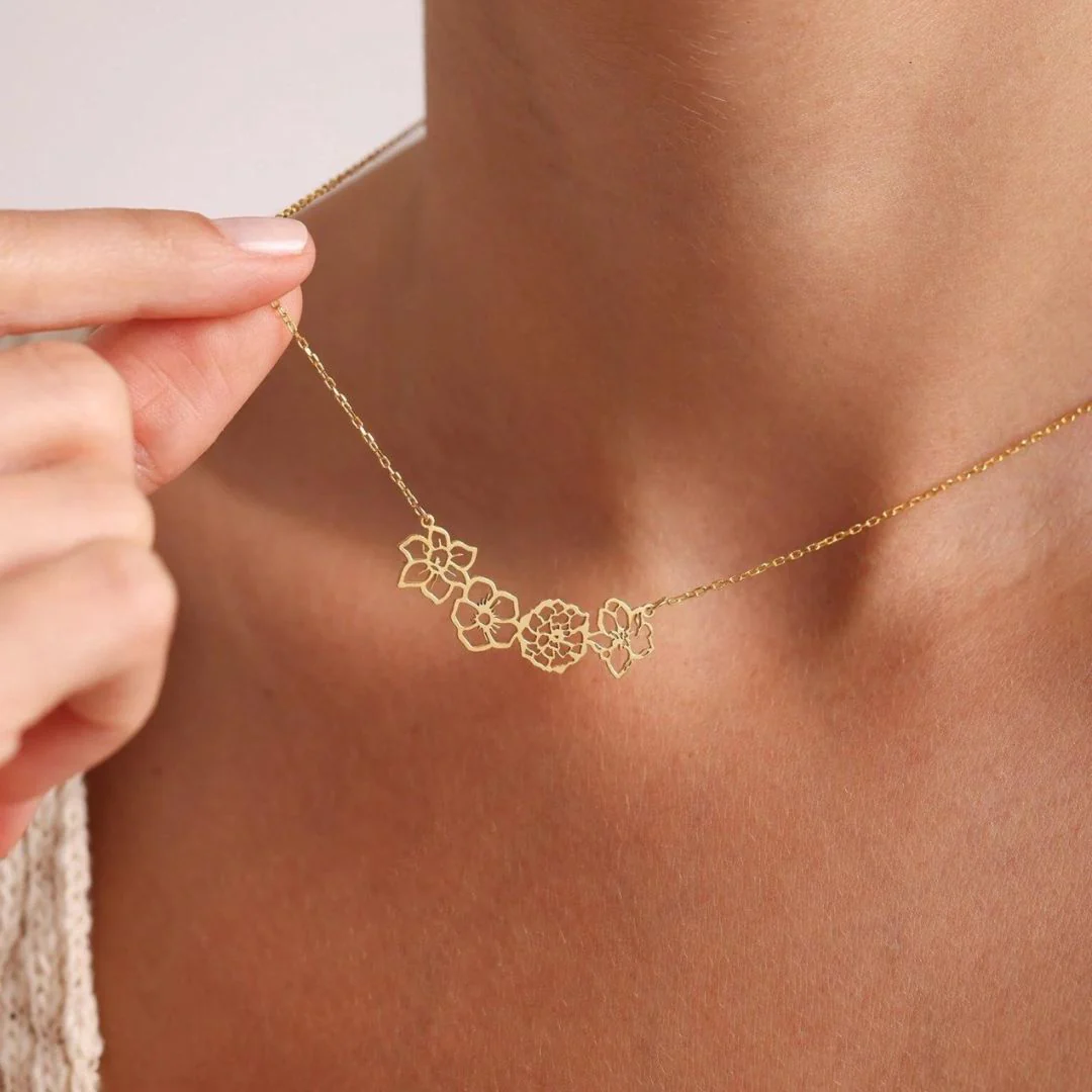 Custom Birth Flower Necklace - Image 6
