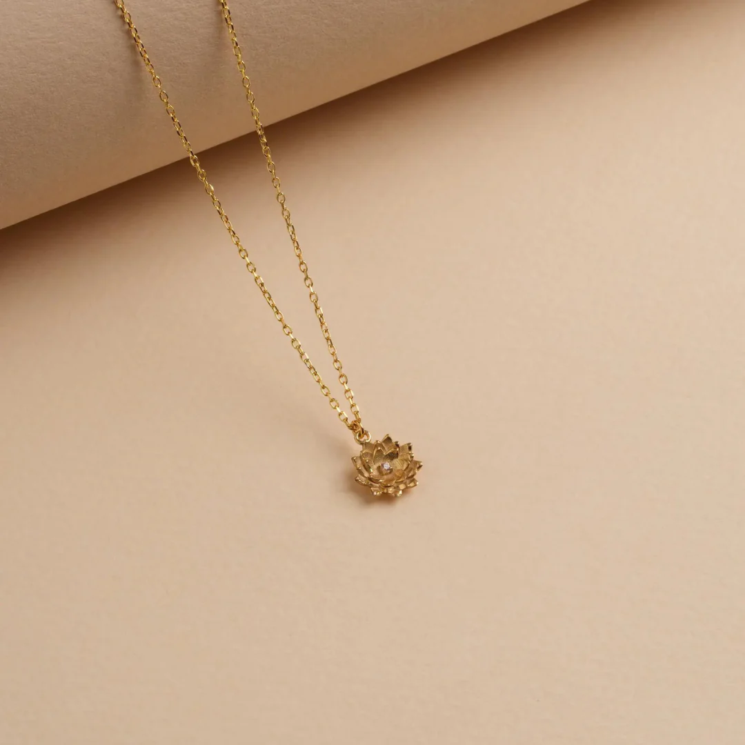 Custom Birth Flower Necklace with Birthstone - Image 13