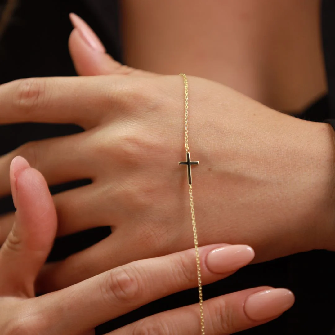 Dainty Cross Bracelet - Image 4