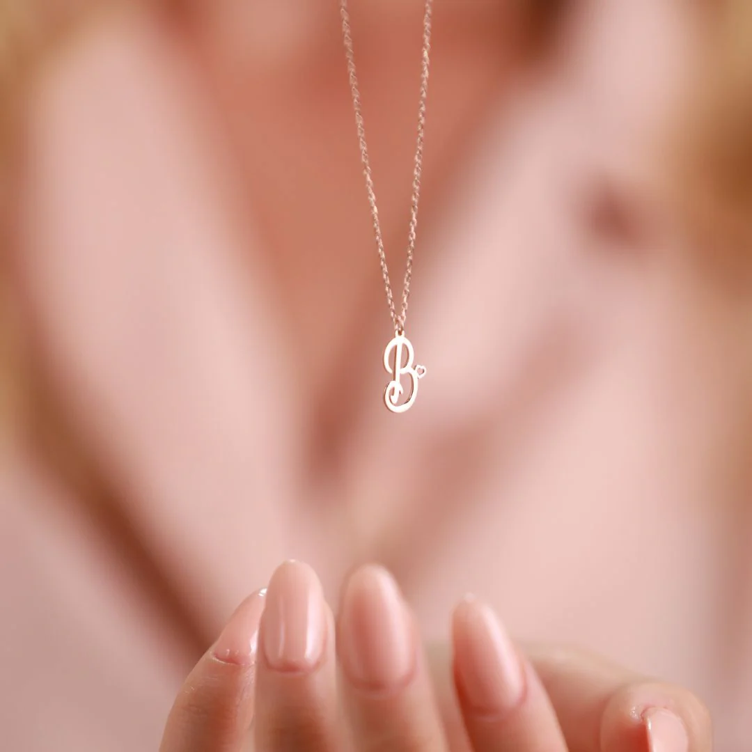 Dainty Initial Necklace - Image 4