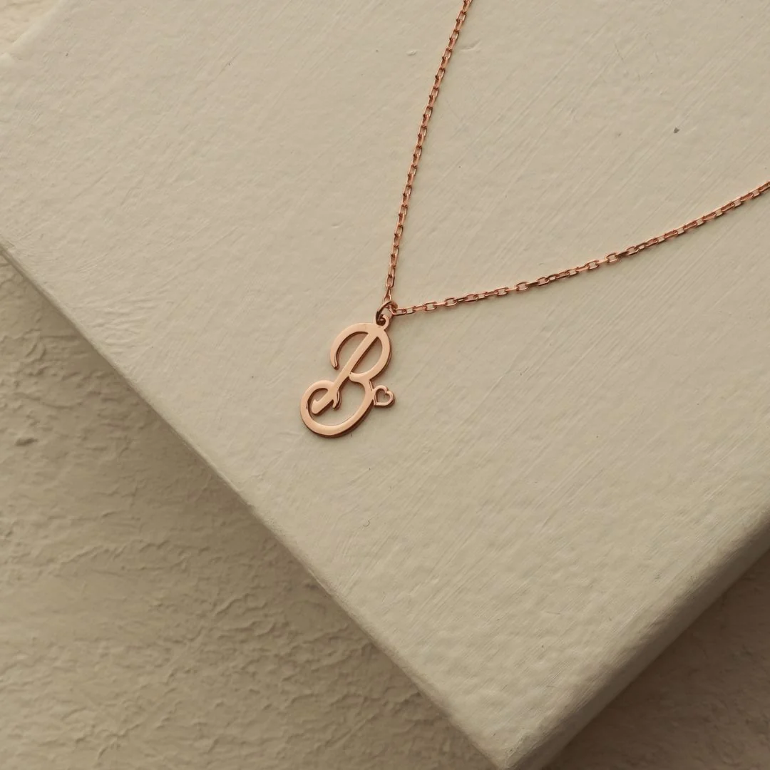 Dainty Initial Necklace - Image 6