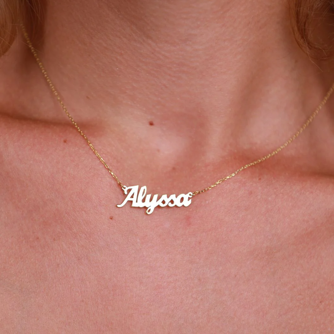 Dainty Nameplate Necklace - Image 3