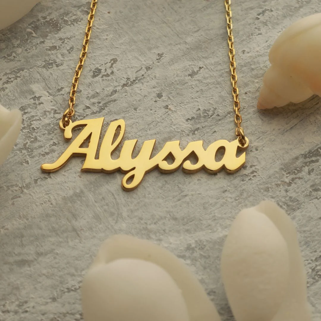 Dainty Nameplate Necklace - Image 6