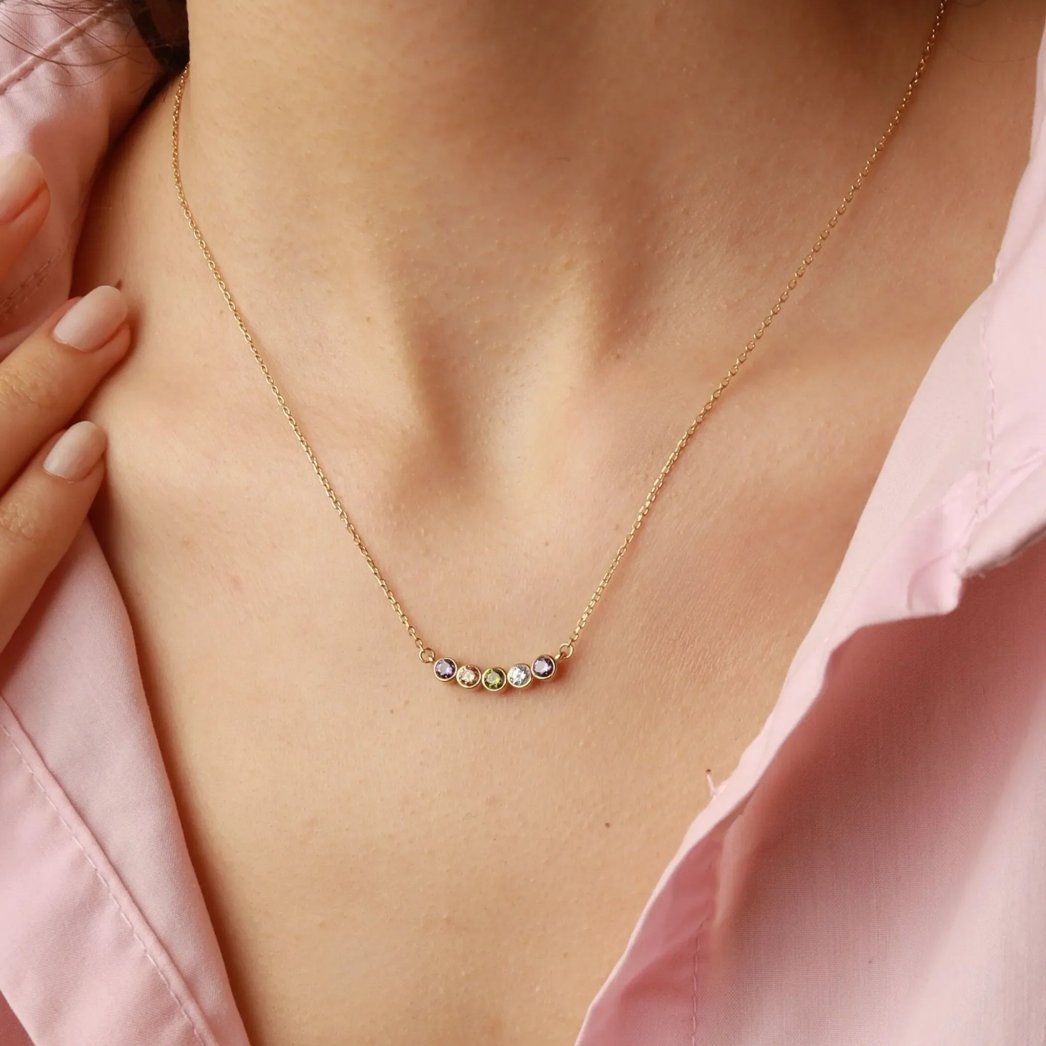 Family Birthstone Necklace - Image 3