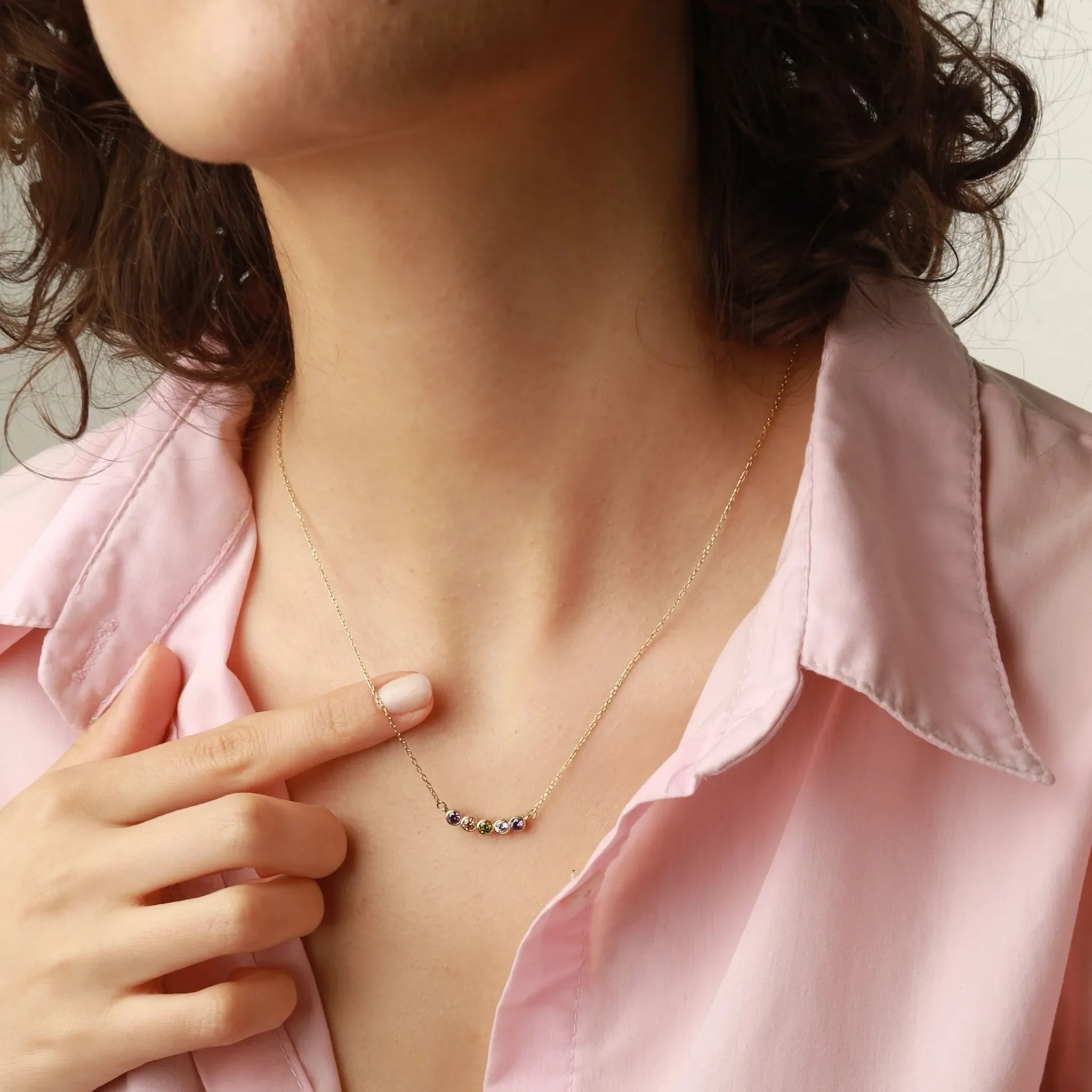 Family Birthstone Necklace - Image 4