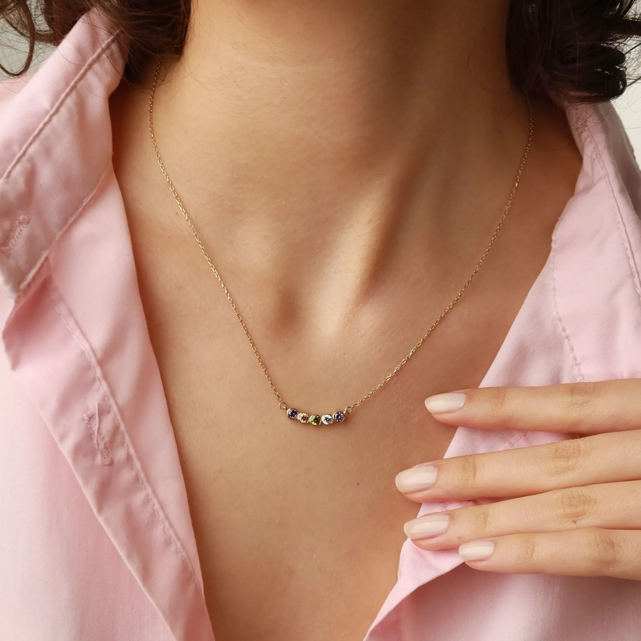 Family Birthstone Necklace - Image 8