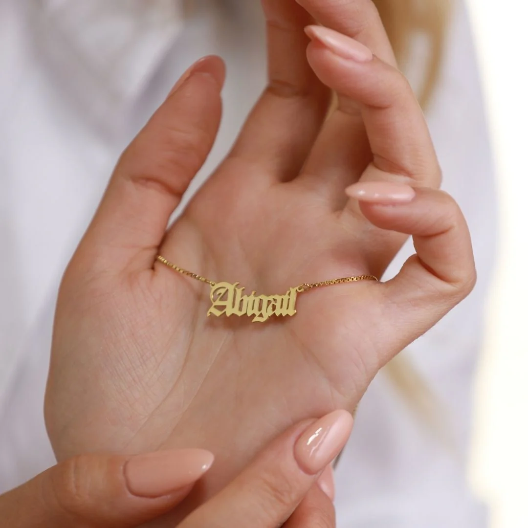 Old English Name Necklace - Image 4