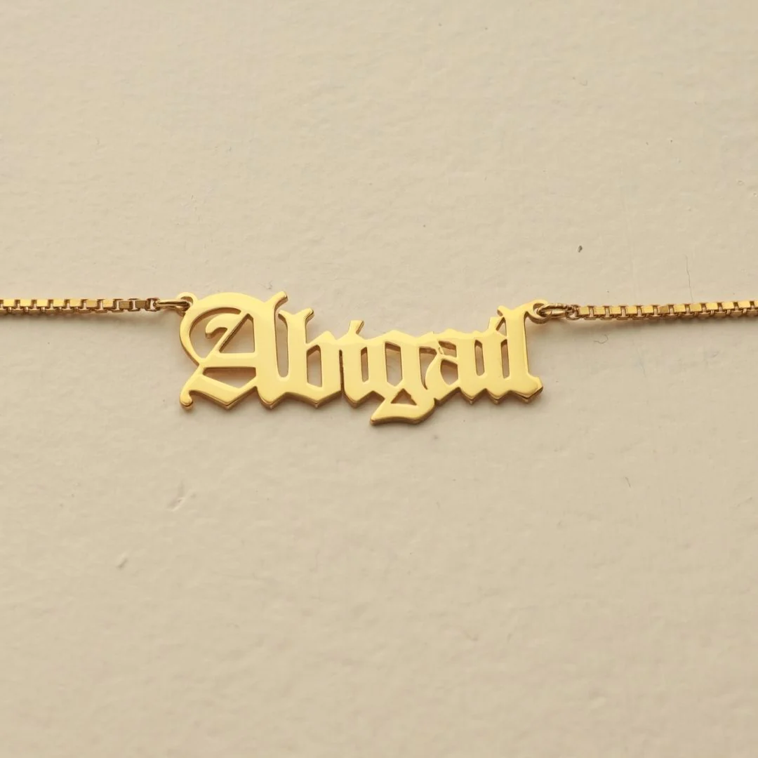 Old English Name Necklace - Image 6