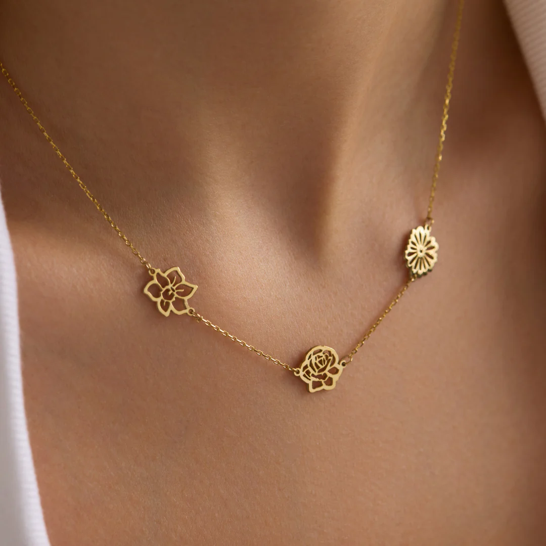 Personalized Birth Flower Necklace - Image 6